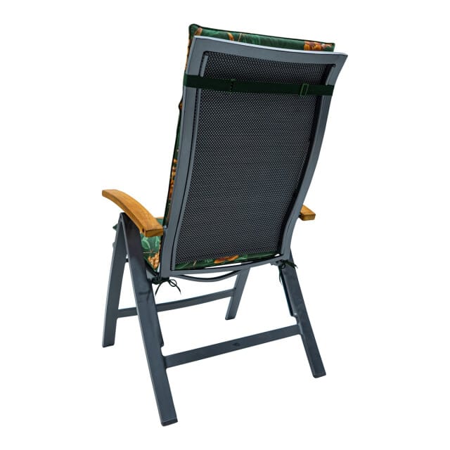 Madison - Tuinstoelkussen Hoge Rug Lua green - Ca. 120x50 cm - Set van 4
