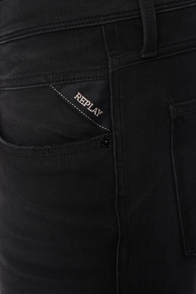 Replay Hyperflex Jeans Anbass Stretch Denim Black (M914 .000.661 E01 - 098)