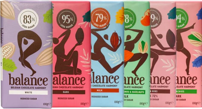 Balance | Mix Chocolade Reep | Voordeelpakket | 6 stuks