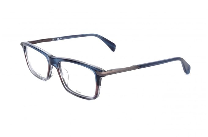 Rag & Bone RNB7050 Blue grey horn 54/17/145 MAN Brilmonturen