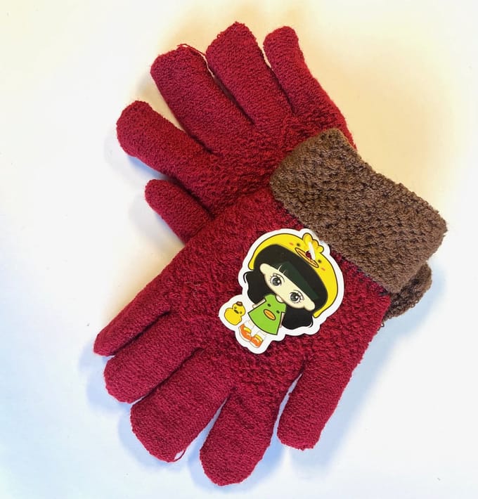 Kinder handschoenen - one size - Kinderhandschoen – Rood Mix