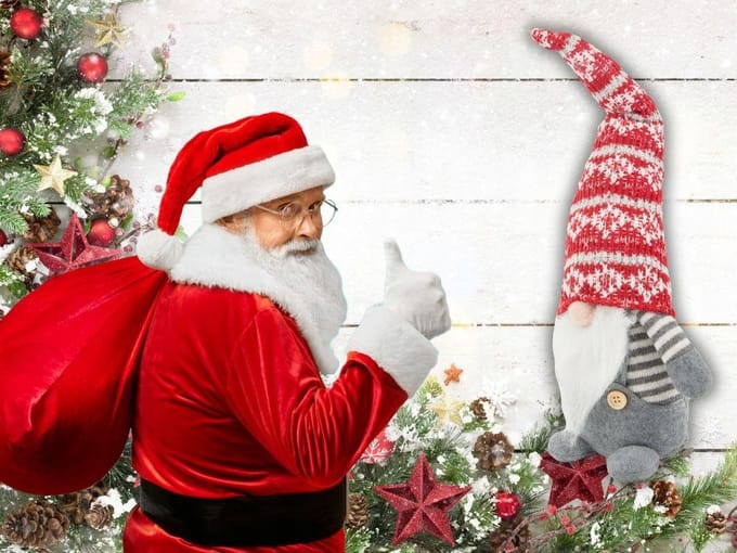 Hangzhou A Link Star Technology - Kerstgnome - 38cm - Zacht - Grijs