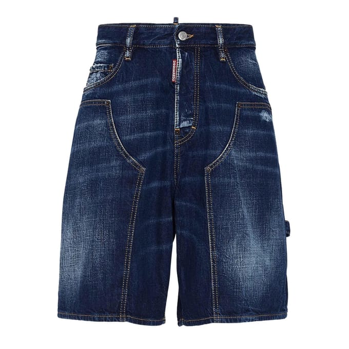 Dsquared2 Dark Semplice Carpenter Shorts Marineblauw