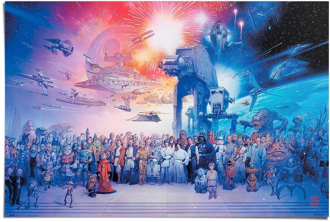 Poster Star Wars - legacy characters episode 1-6 - 61 x 91,5 - Papier - REINDERS
