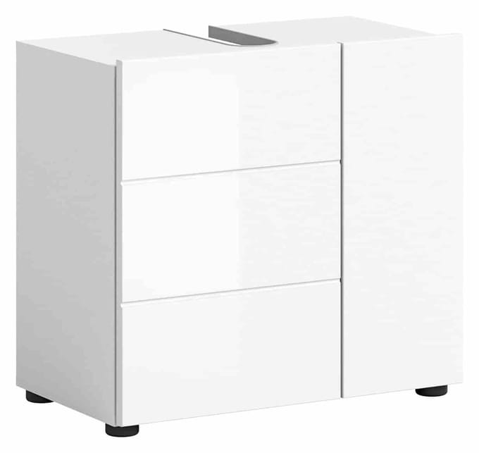 Vira wastafelonderkast wit hoogglans MDF TZ - 32x60x56cm