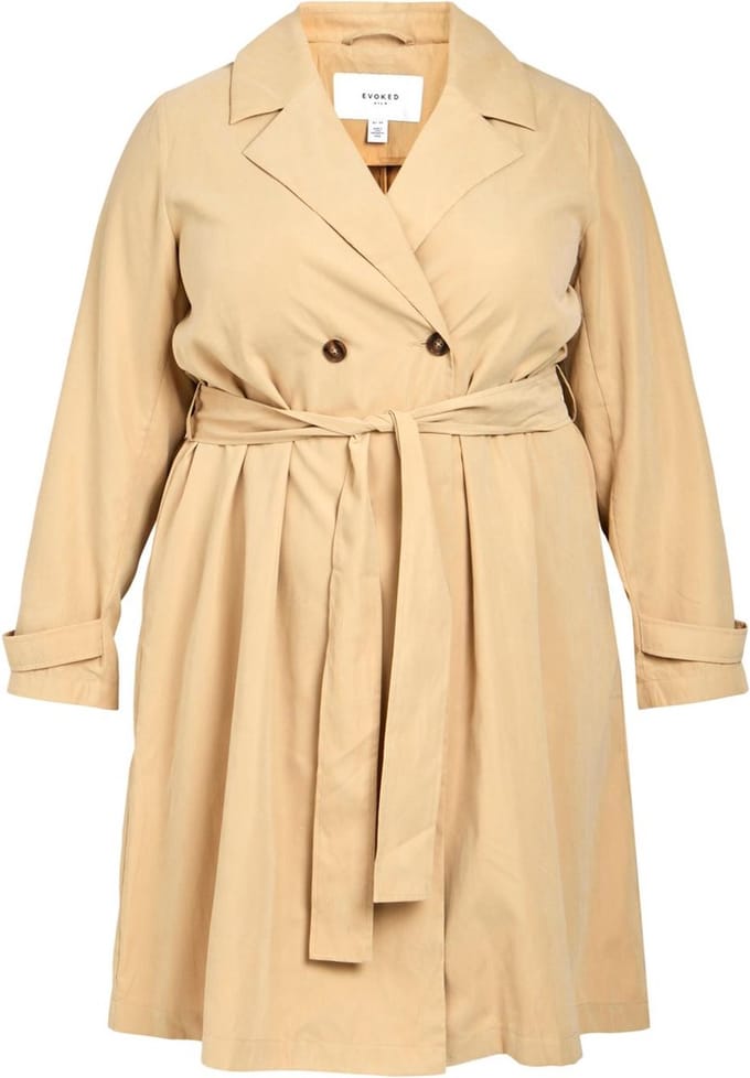 EVOKED VILA VIJULIAN L/S TRENCH COAT/CUR - NOOS Dames Trenchcoat - Maat 46