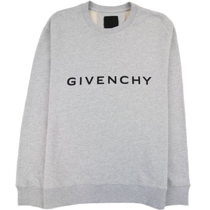 Givenchy Archetype slim-fit sweatshirt in lichtgrijs fleece
