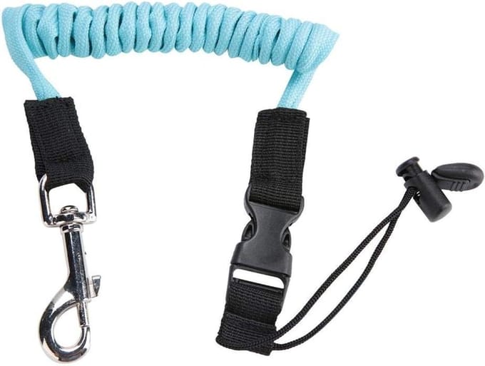 Peddel Lijn - Kajak Touw - Watersport Veiligheid - Elastisch Verbindingstouw - 50 cm - Lichtblauw