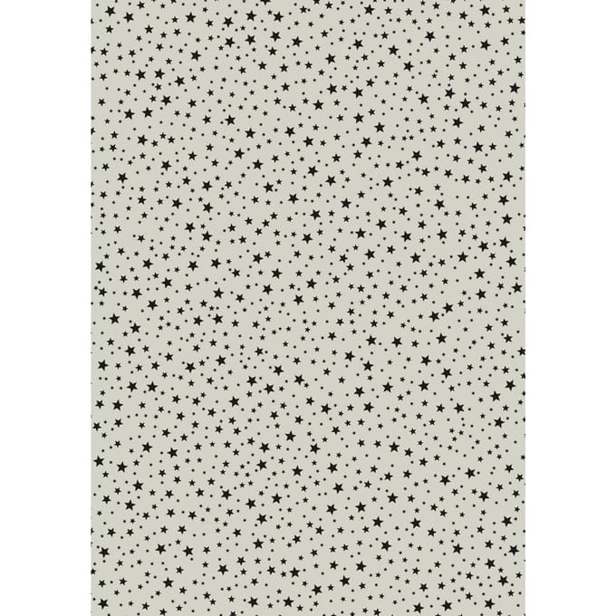 Karton met motief "Grey Line", sterren zwart