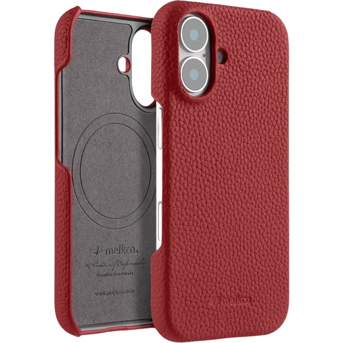 Melkco Apple iPhone 16 Leather MagSafe Cover Rood