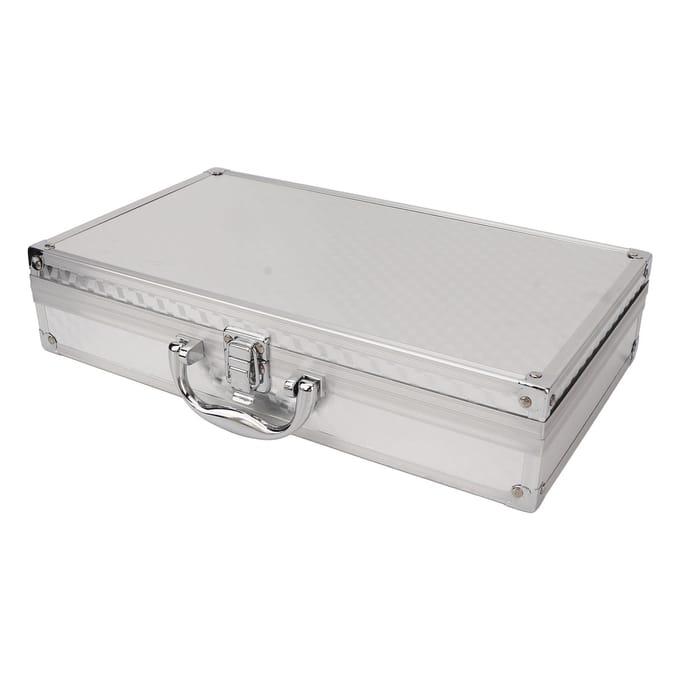 Multifunctionele Opbergdoos Grote Capaciteit Gespsluiting Aluminium Gereedschap Organiseerkoffer white