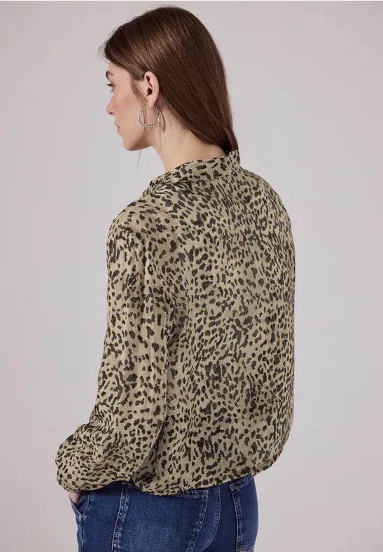 Blouse met leopatroon