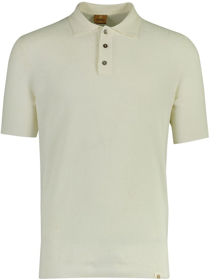 Mos Mosh poloshirt korte mouw creme