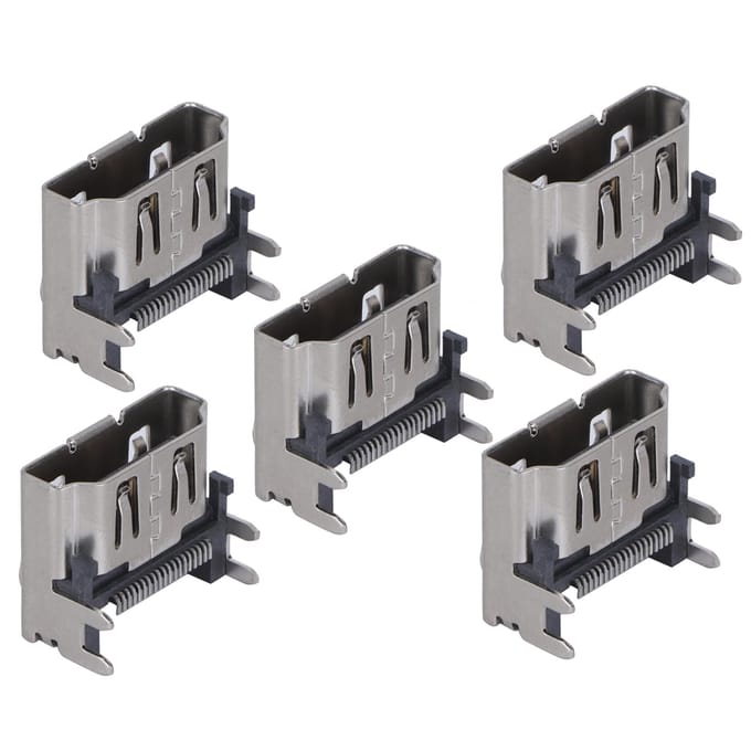 5 Pièces Connecteur d'Interface de Port Prise HDMI de Console de Jeu Remplacement pour PS4 SLIMPRO gray