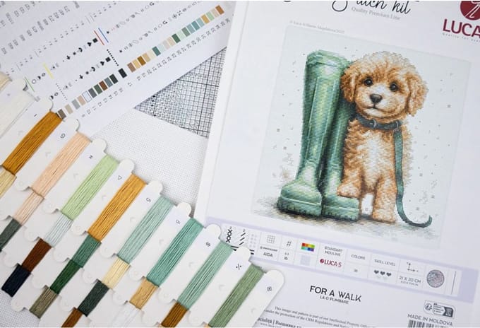 Borduurpakket Luca-S - For a Walk - Een wandeling - B1426