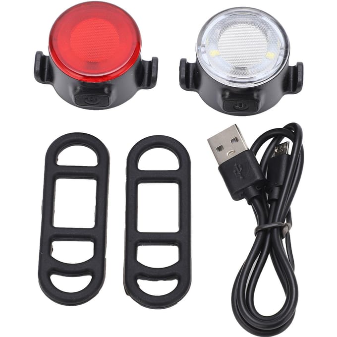 Feu arrière de vélo rechargeable par USB Feu arrière de vélo de montagne Feu arrière de sécurité pour le cyclisme black