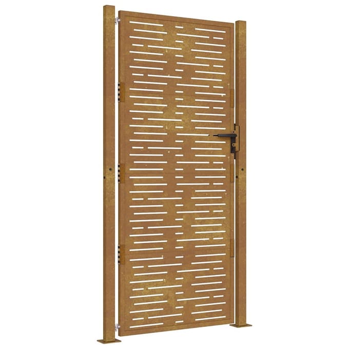 vidaXL - Poort - 100x175 - cm - vierkant - cortenstaal