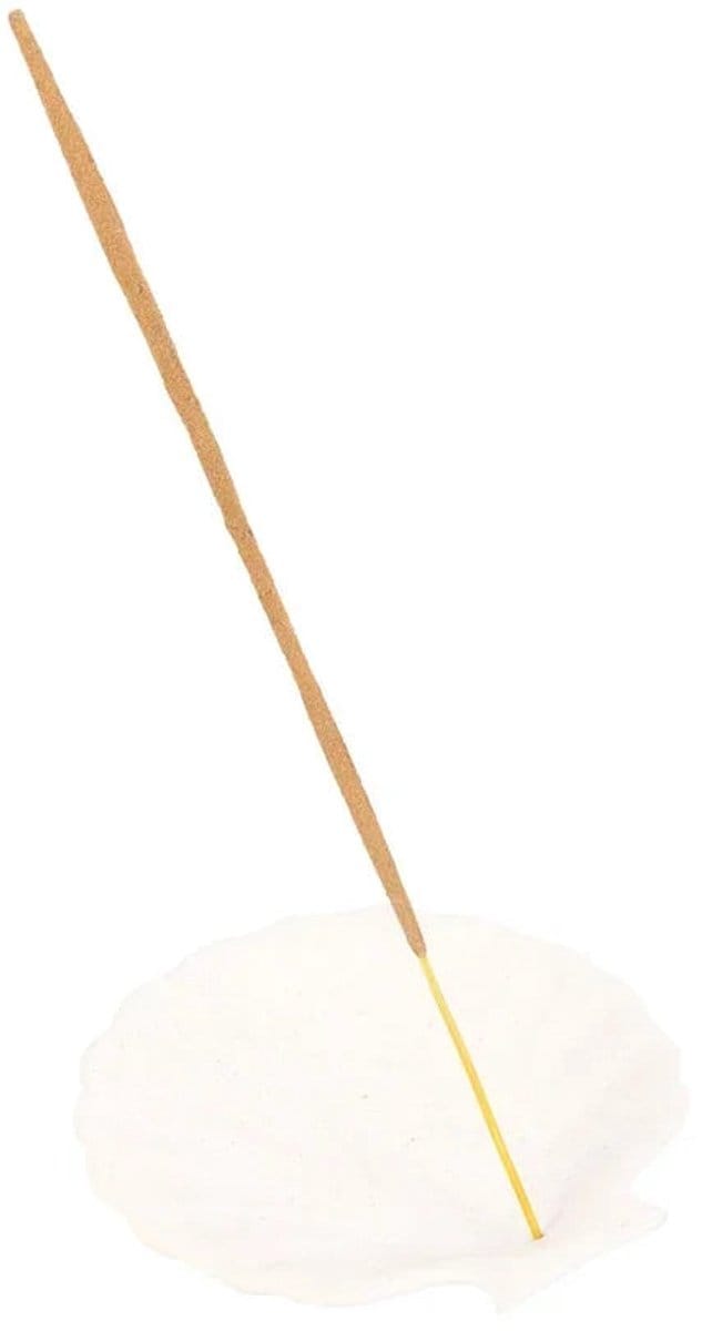 Something Different - Off White Scallop Shell Wierookhouder - Gebroken wit