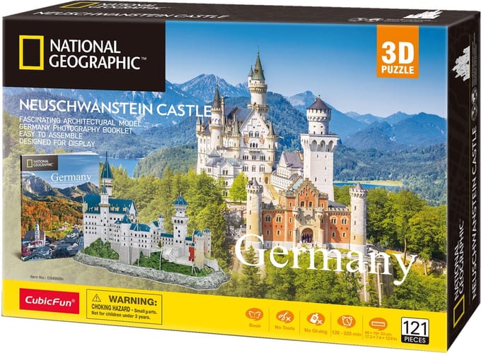 National Geographic - 3D-puzzel - Cubic Fun 3D-puzzel NG Kasteel Neuschwanstein