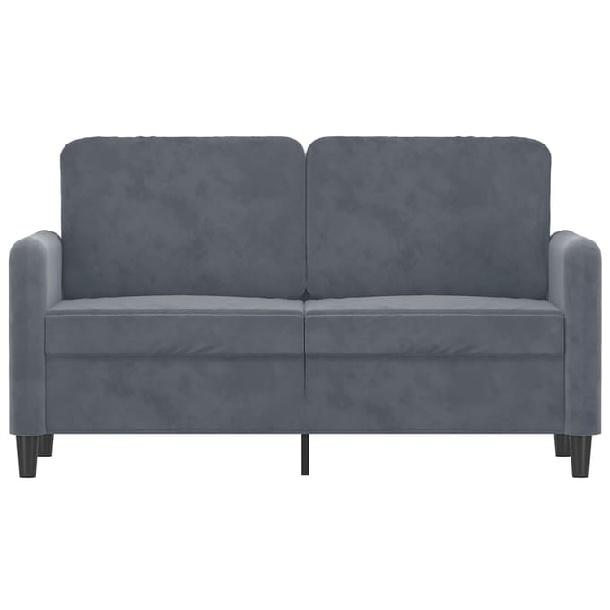 vidaXL - Tweezitsbank - 120 - cm - fluweel - donkergrijs