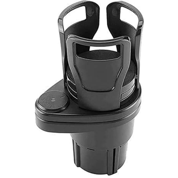 Multifunctionele verstelbare 2in1 autostoel bekerhouder Auto bekerhouder expander adapter voor water mat zwarte kleur