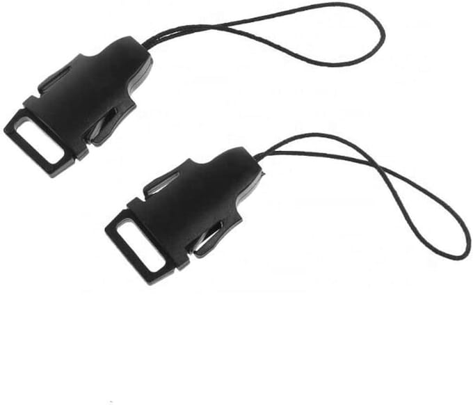 Camera Lus Connectoren - Snelsluiting Gesp - Camera Beveiligen - Stevig Koord - 2 Stuks - Zwart
