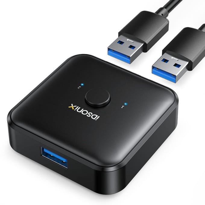 USB 3.0 Schakelaar - 2 in 1 Bidirectionele Selector voor PC en Apparaten