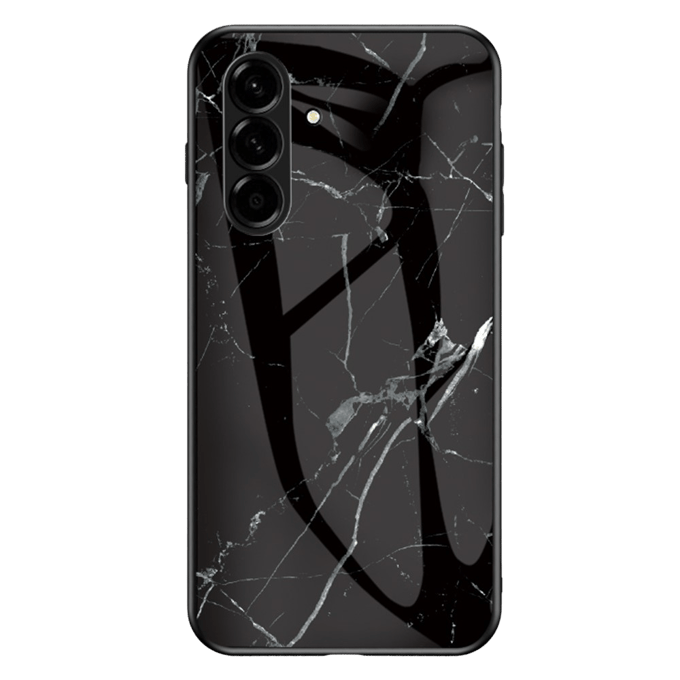 Mocaa Samsung Galaxy A27 Glass Marble Case Zwart
