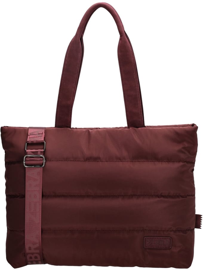 Zebra Trends Elske Shopper - 15,6" Laptoptas - Crossbody Schoudertas - Soft Puffer Tas - Bordeaux rood
