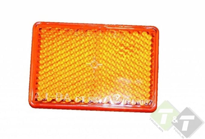Reflector Oranje, 55mm x 38mm, E3 gekeurd