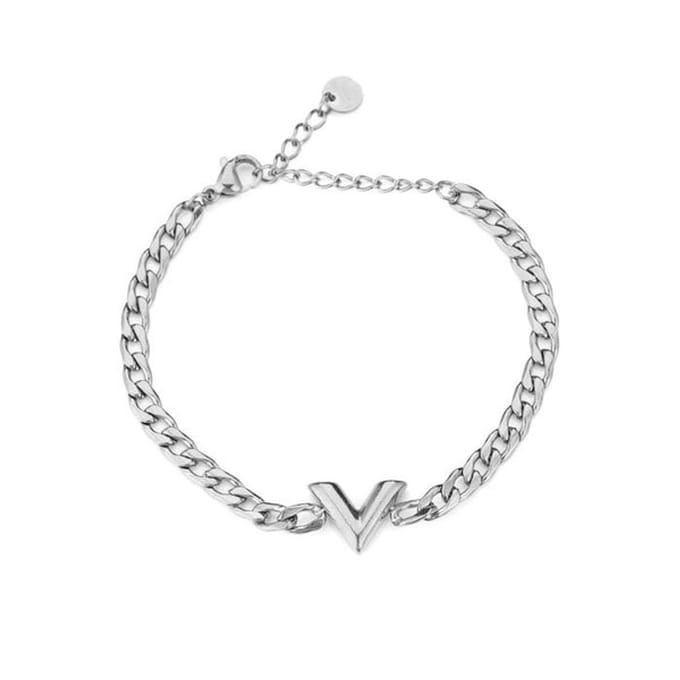 Bijoutheek Armband V Schakel Ketting Zilver