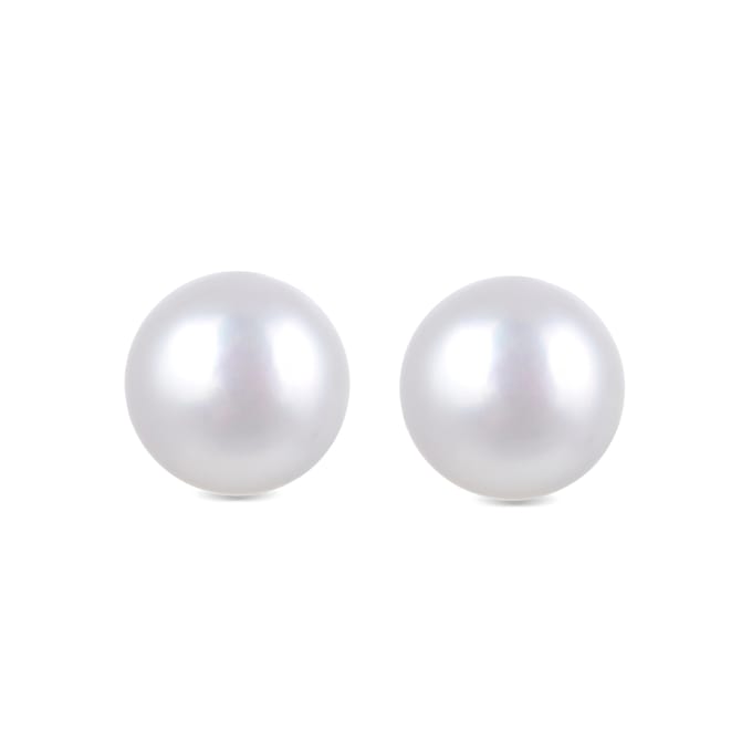 Luxenter Sterling zilveren 925 oorbellen met witte parel afgewerkt in 18K geelgoud - Basic