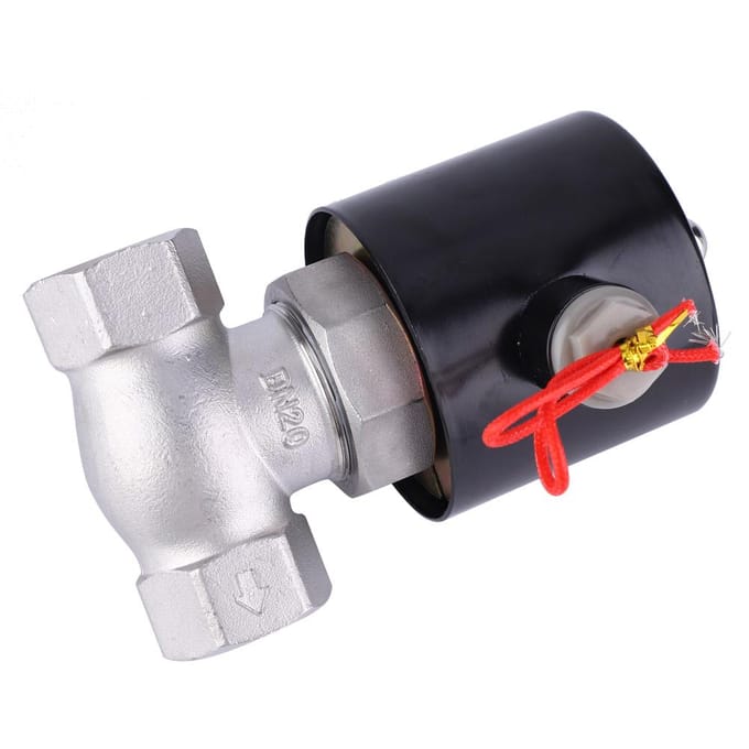 Vanne Solénoïde Inox Bidirectionnelle Normalement Fermée Pour Air Eau Vapeur(nous 2L 20 G3 4)