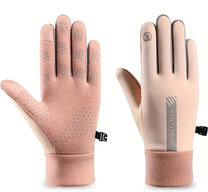 Hidzo Handschoenen - Dames - Roze- One Size - Touch Screen Compatabiliteit
