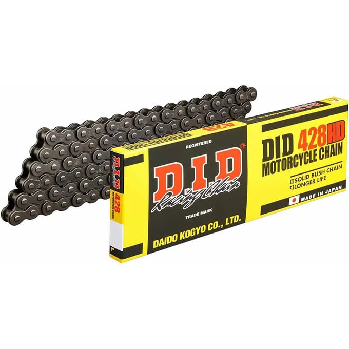 Motorfiets rolketting D.I.D 428Hd(B&B) X 124 Mail. Rj