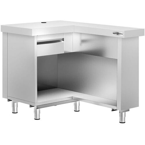 GGM Gastro Kassentisch KOPENHAGEN - 1240mm - rechts - Edelstahl