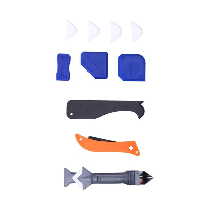 Kit Gereedschap Lijm Spatel Schraper Kit Verwijderaar Siliconen Vloer Schoonheidsnaad Set Accessoires blue