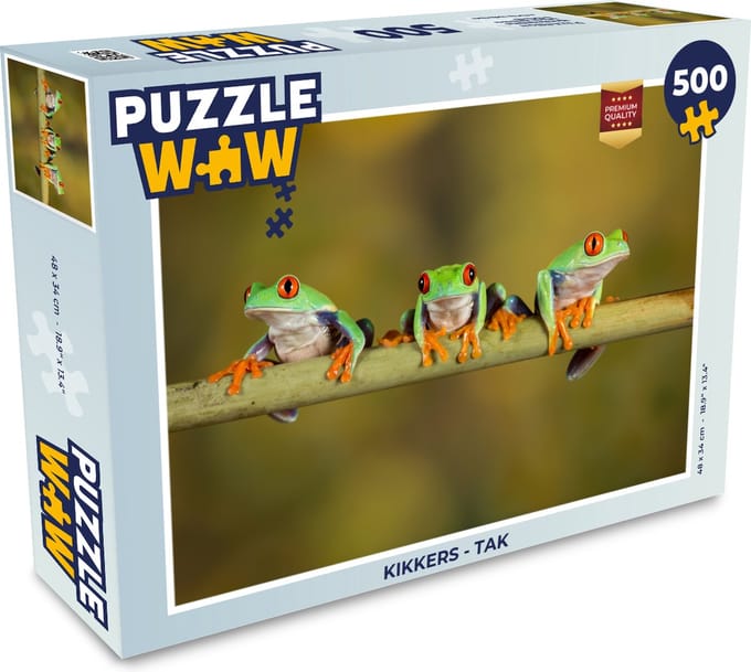Puzzel Kikkers - Tak - Legpuzzel - Puzzel 500 stukjes