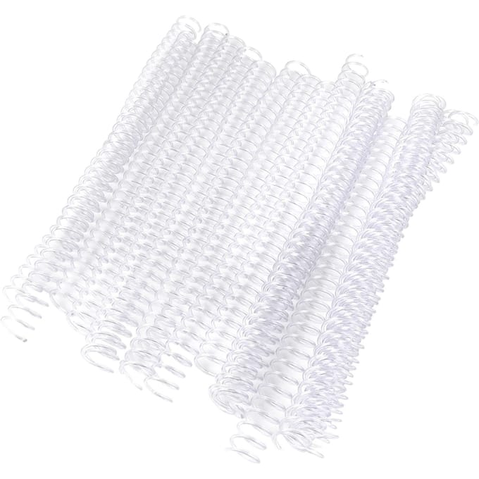 20 stuks 30-gaats losblad plastic bindringen spiraalringen voor A4-papier 19 mm transparant 19mm transparant