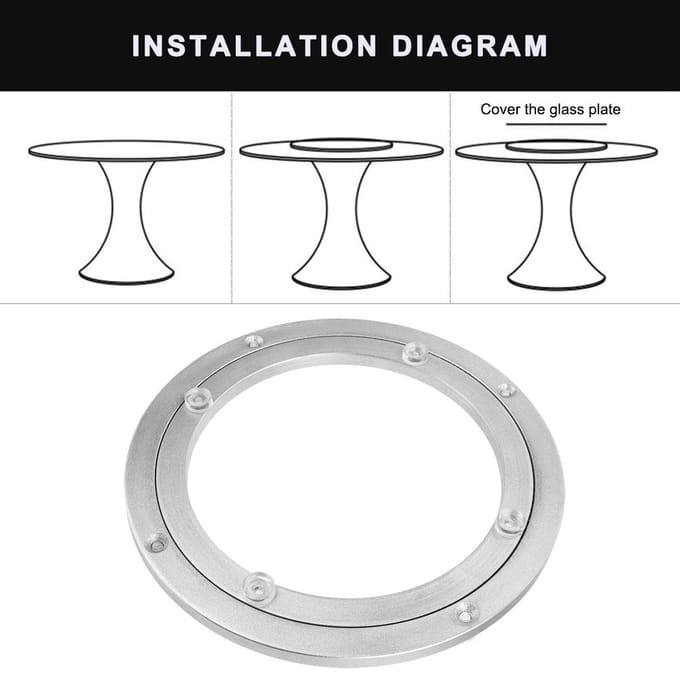 8 Inch Aluminiumlegering Roterende Displayvoet Draaitafel Ronde Displaystandaard white