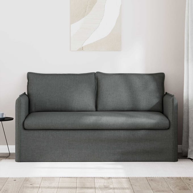 vidaXL - Bank - Donkergrijs - 156 - x - 82 - x - 85 - cm - Stof