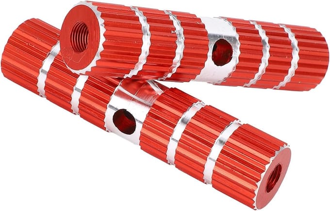 Fietspedalen Voetsteunen - Fiets Accessoires - Verbeterde Stabiliteit - Antislip Ontwerp - 10 Cm - Rood
