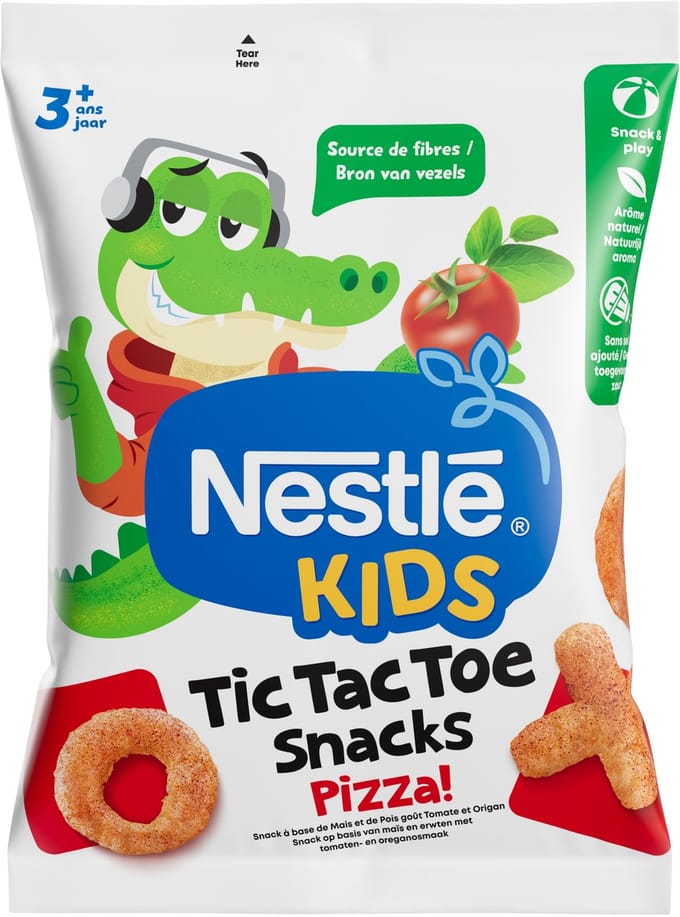 Nestlé Kids Tic Tac Toe Snacks Pizza - Peuter Snack - 3+ jaar - 6 x 42g