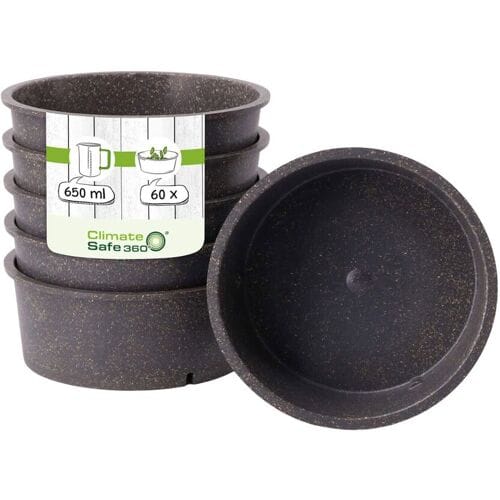 GGM Gastro (60 Stück) Mehrwegschale/-bowl - 650ml - Ø 150mm - Grau