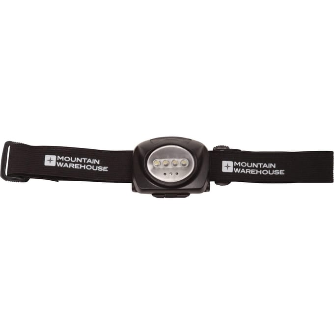 Mountain Warehouse 4 Rode & 1 Witte LED-hoofdlamp (Zwart)