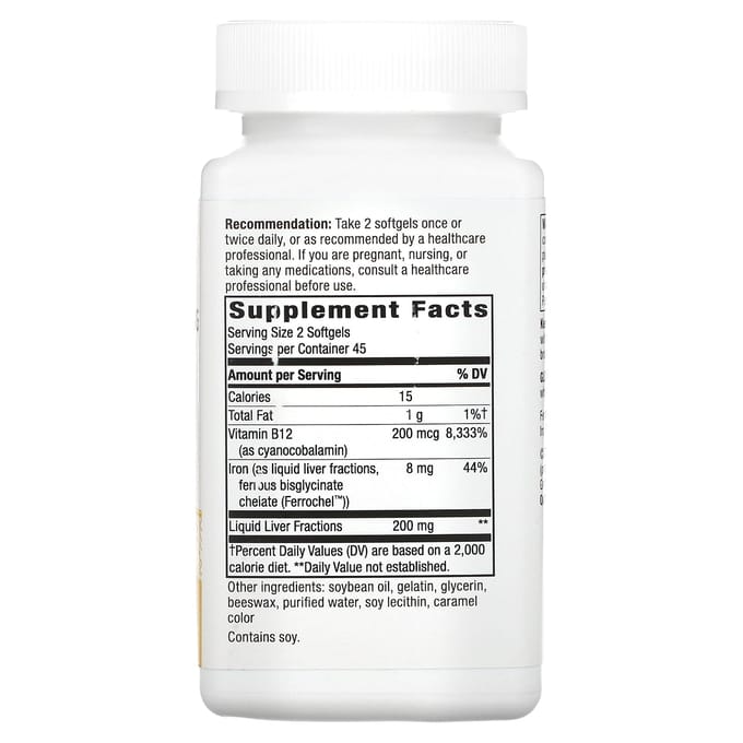 Nature's Way, Fer Énergisant, 90 capsules molles