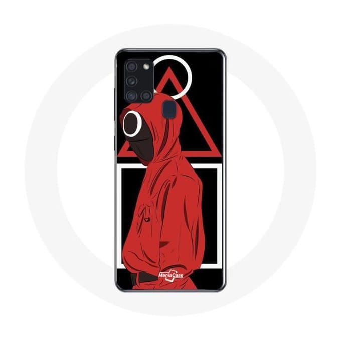 Coque - Samsung - Galaxy A21S - Souple - Noir - Squid Game - Symboles noir