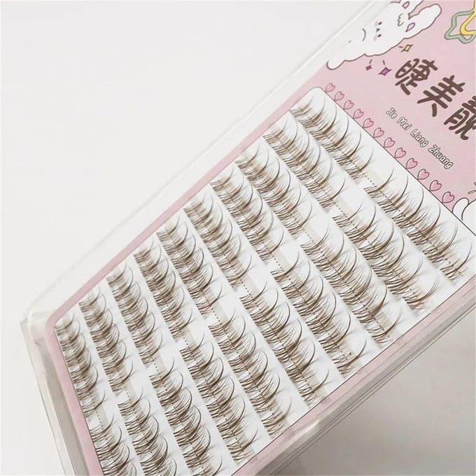 Mode faux cils Simulation naturelle fée vison Extension de cils bricolage maquillage des yeux cils individuels segmentés white