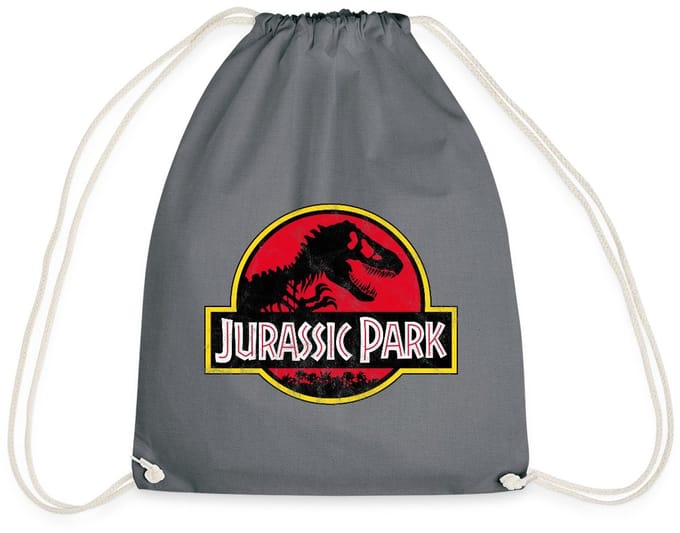 Jurassic Park Klassiek Logo In Rood Met T-Rex Gymtas