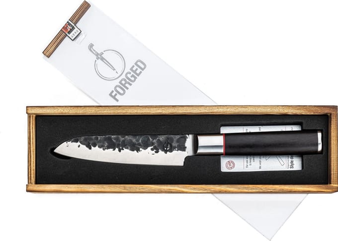 Forged Sebra Santokumes 14cm - Sebrahout - In Houten Giftbox